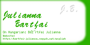 julianna bartfai business card